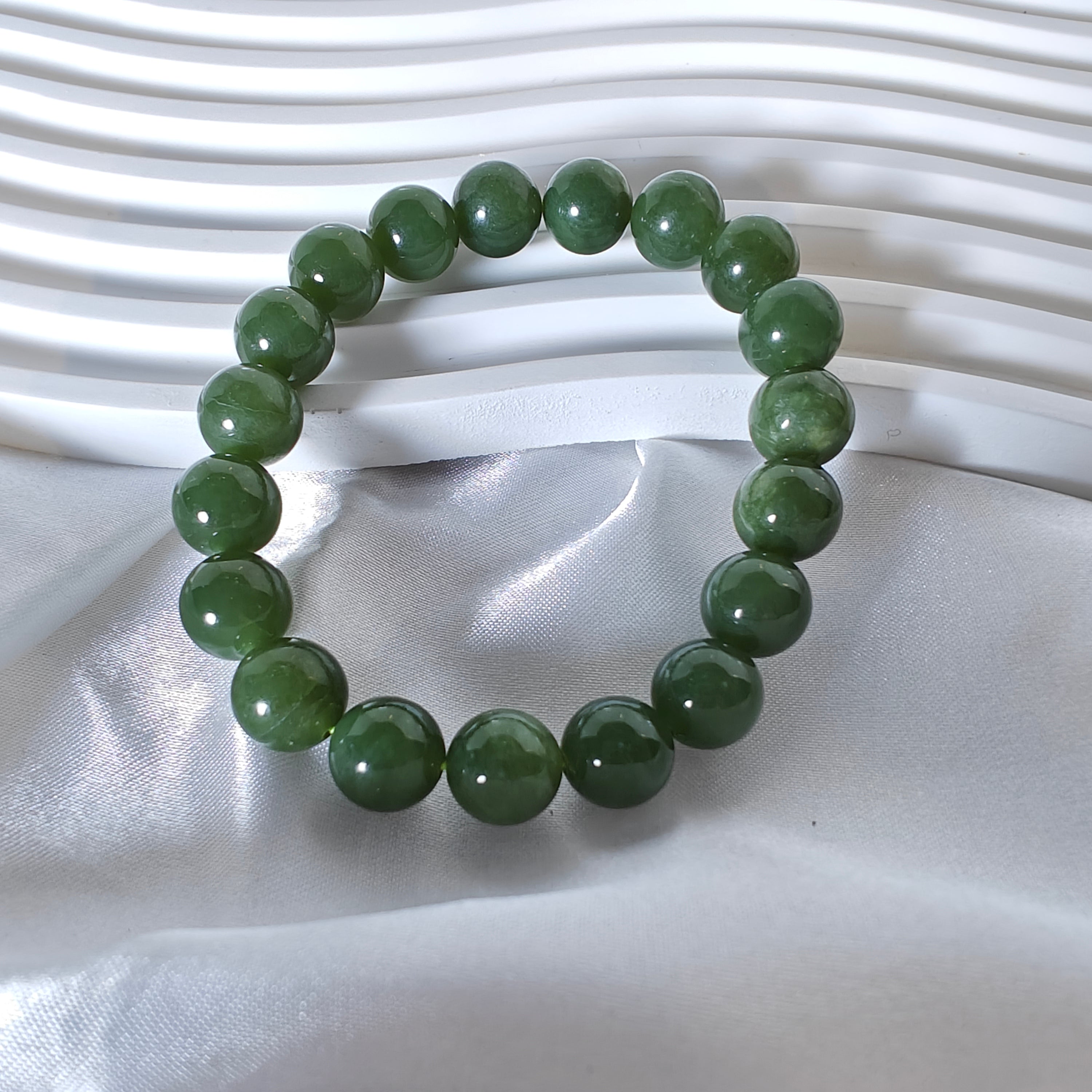 Stretchy Natural Jade Bracelet