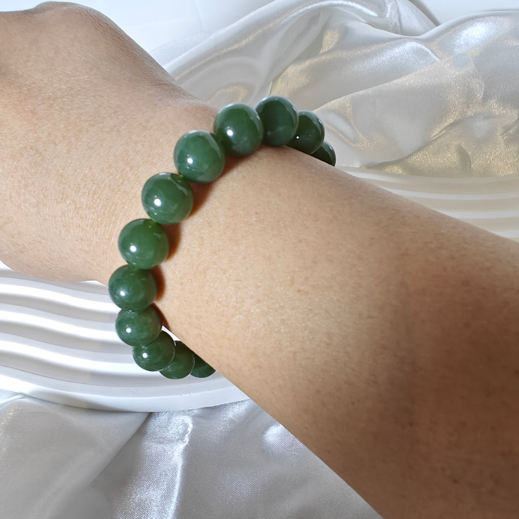 Stretchy Natural Jade Bracelet
