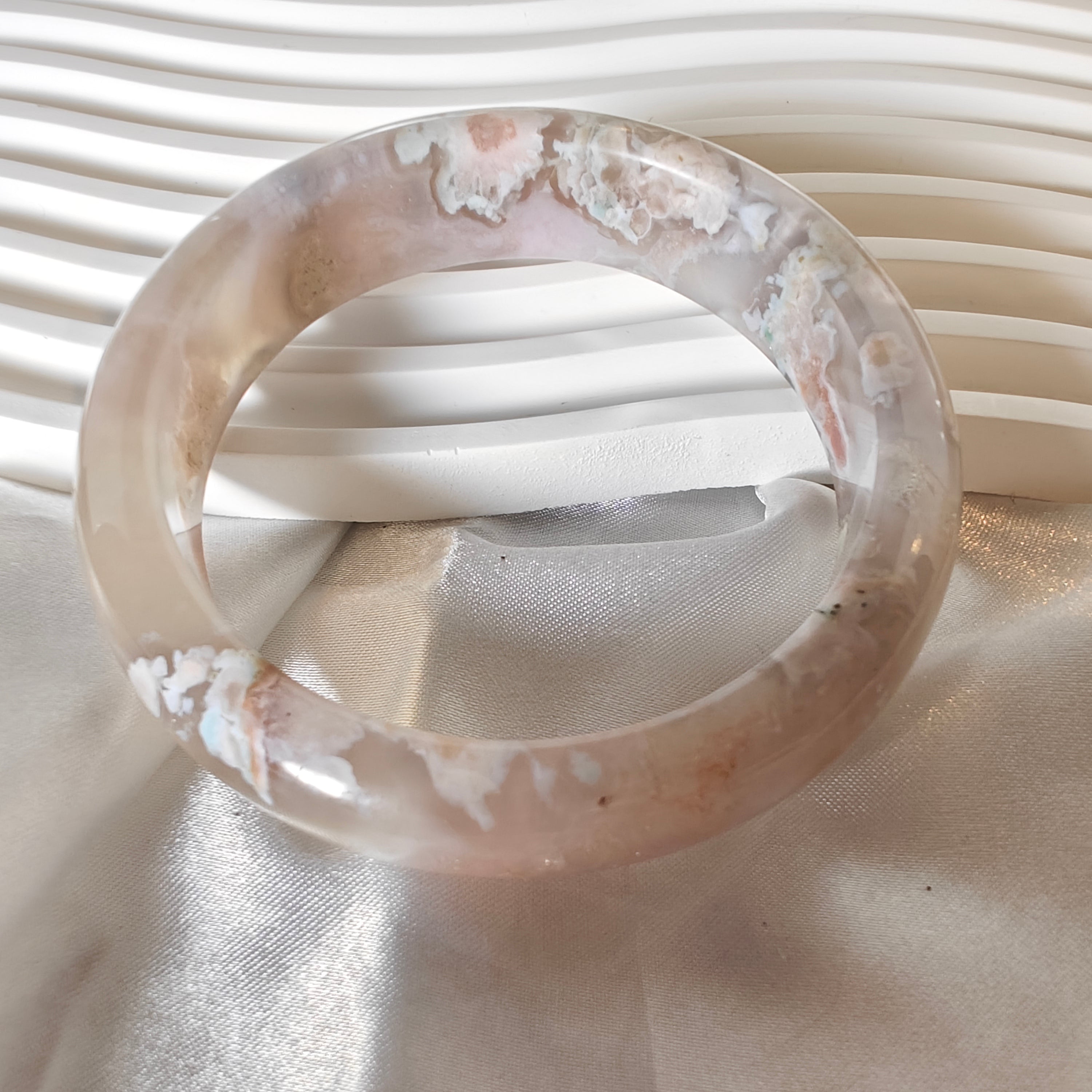 Sakura Agate Bangle