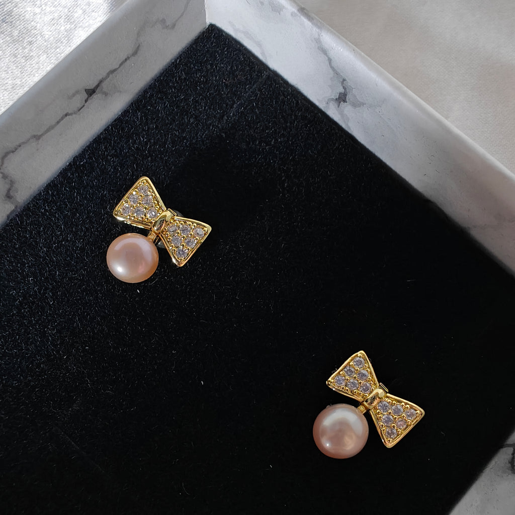 Rosaline Freshwater Pearl Stud Earrings