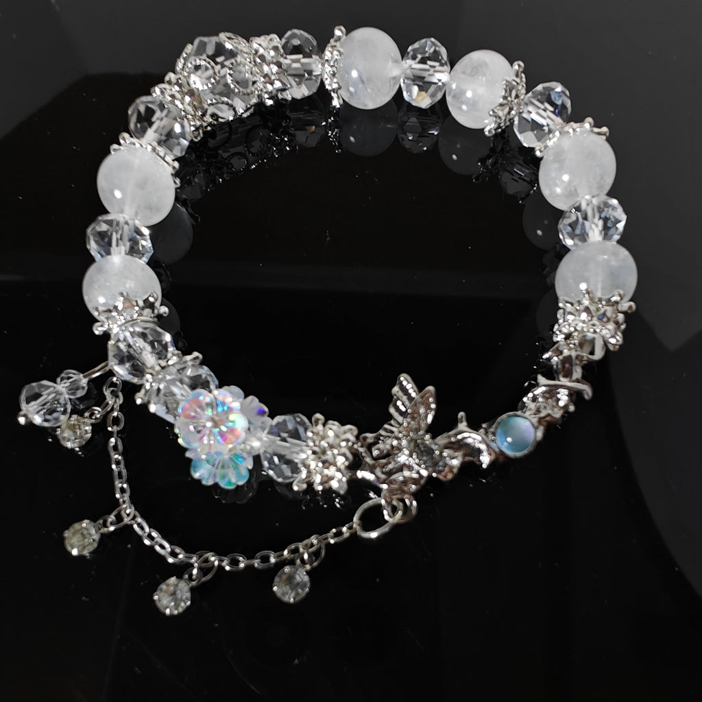 Stretchy White Phantom Quartz Bracelet