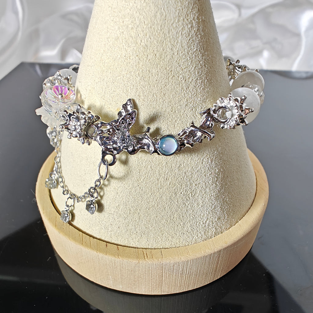 Stretchy White Phantom Quartz Bracelet