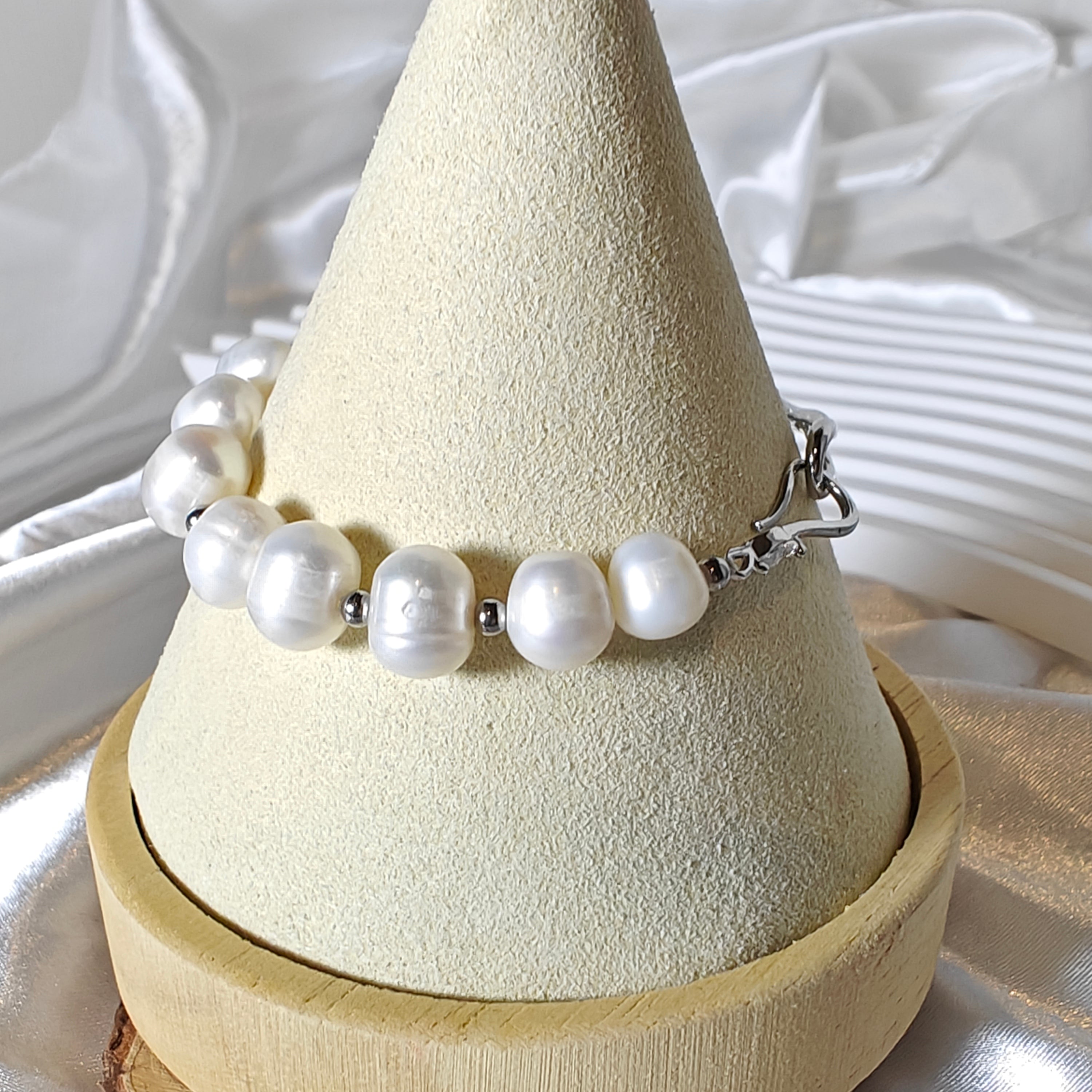 Freshwater Pearl Half Bangle Bracelet