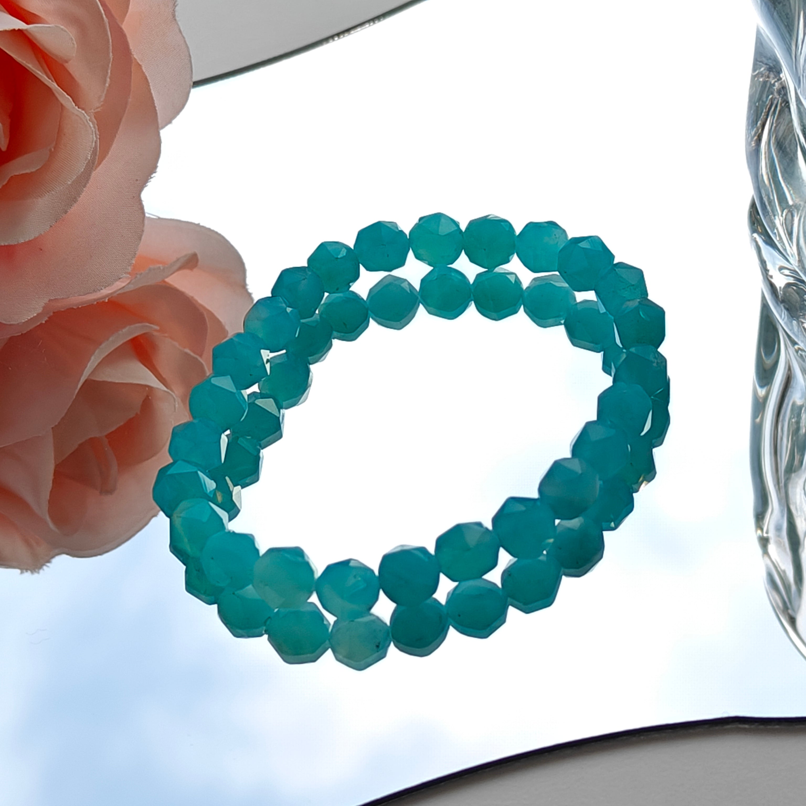 Diamond Cut Amazonite Bracelet