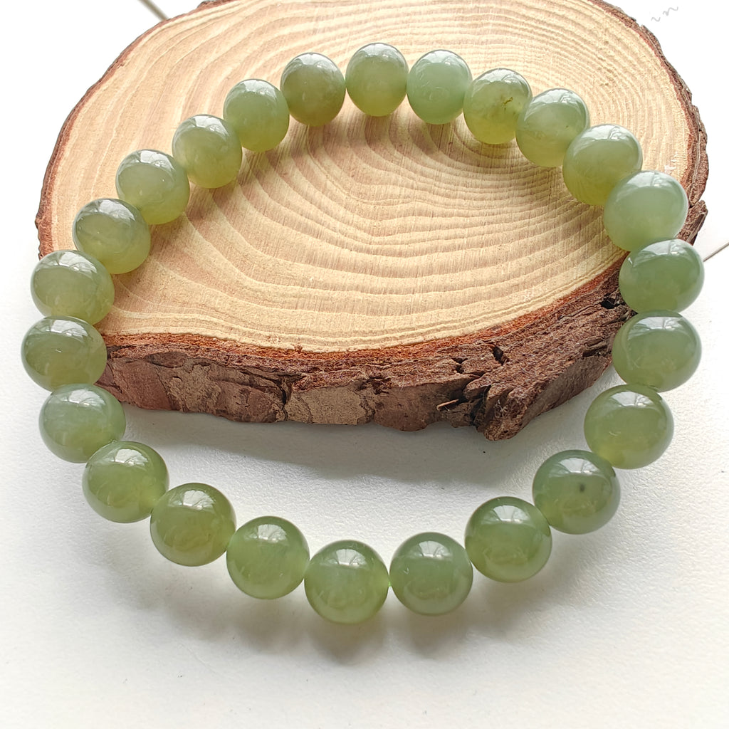 Light Green Jade Bracelet – Natural 8mm Jade Beaded Bracelet