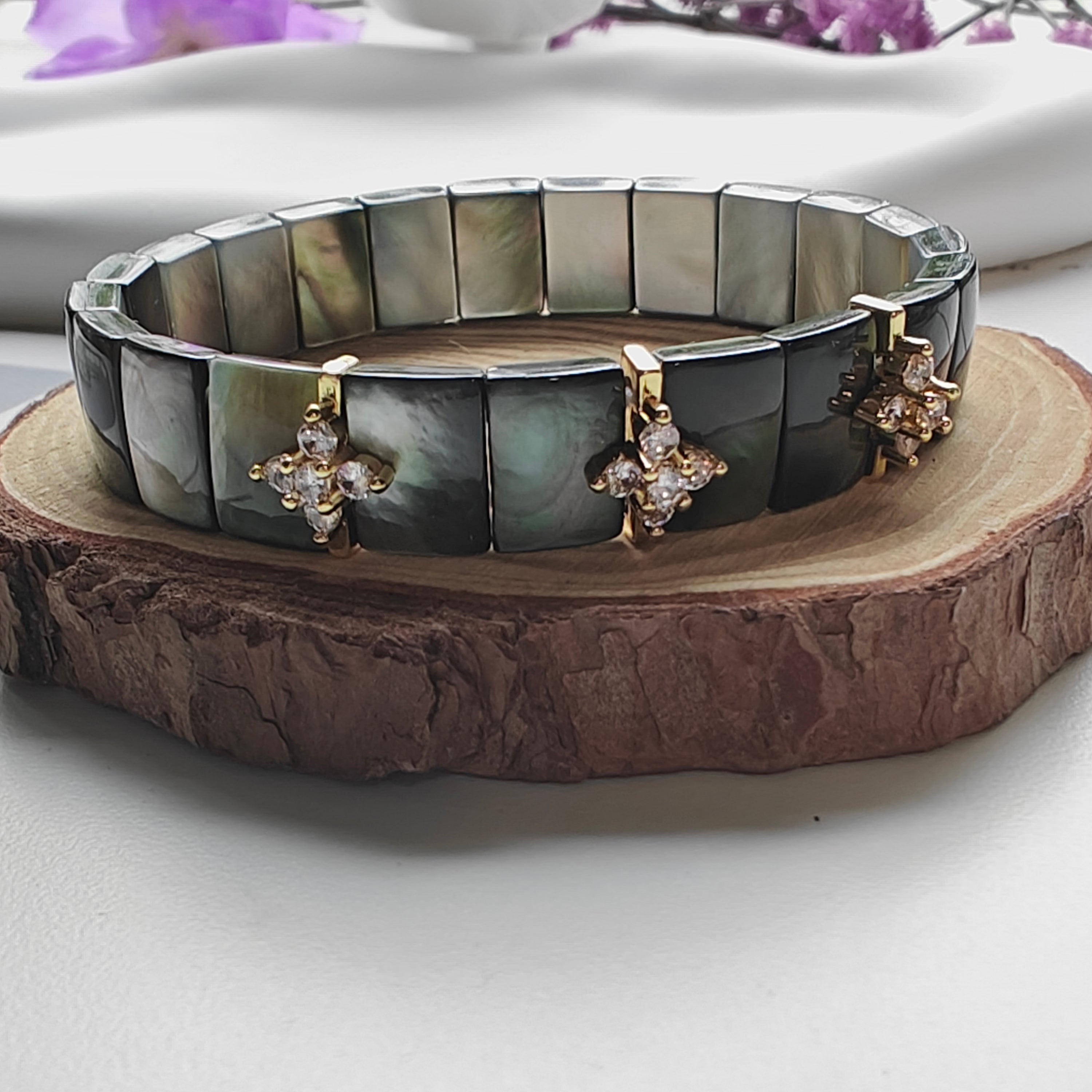 Stretchy Segmented Bangle Bracelet – Pintada Albina