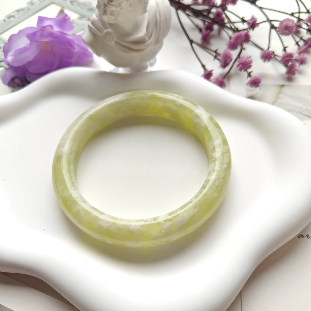 Natural Xiu Jade Bangle | 61.7mm Jade Bracelet | Jade Jewelry