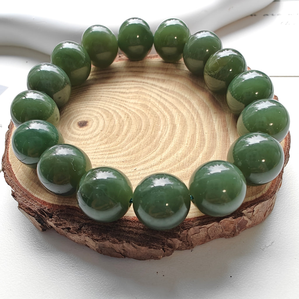 Stretchy Natural Jade Bracelet