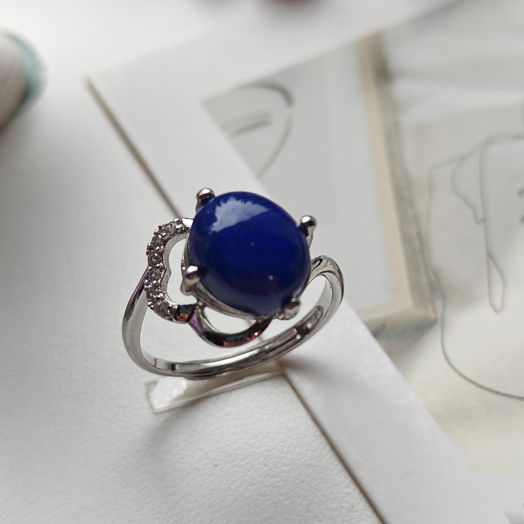 Lapis Lazuli Ring – Adjustable S925 Sterling Silver Ring