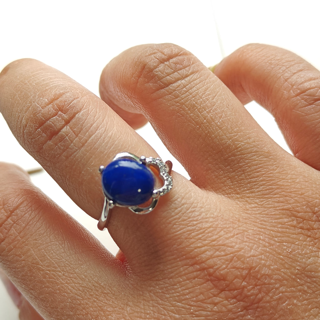 Lapis Lazuli Ring – Adjustable S925 Sterling Silver Ring