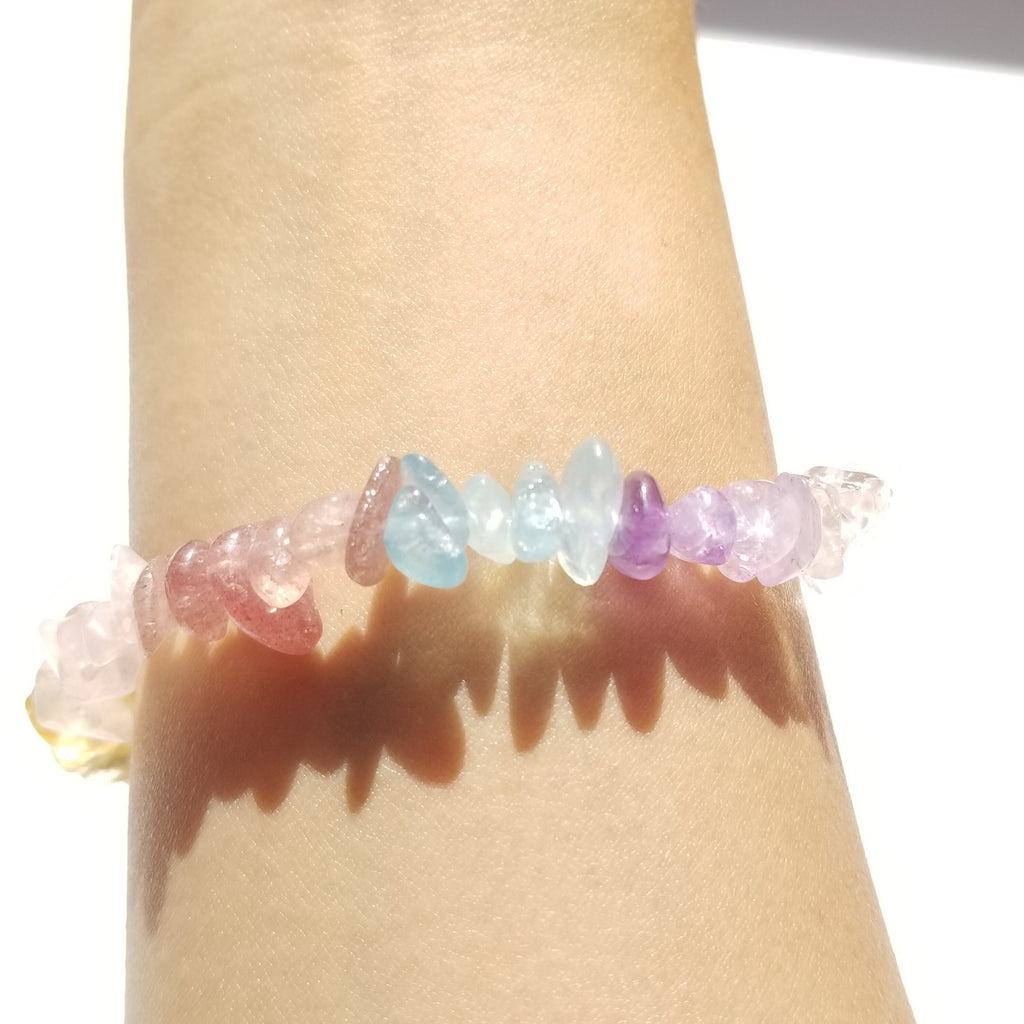 Assorted Crystals Adjustable Chip Bracelet l Energy Infused l Healing Stone l Chakra l Meditation l Multicolor Bracelet l Gift Ideas l Lucky