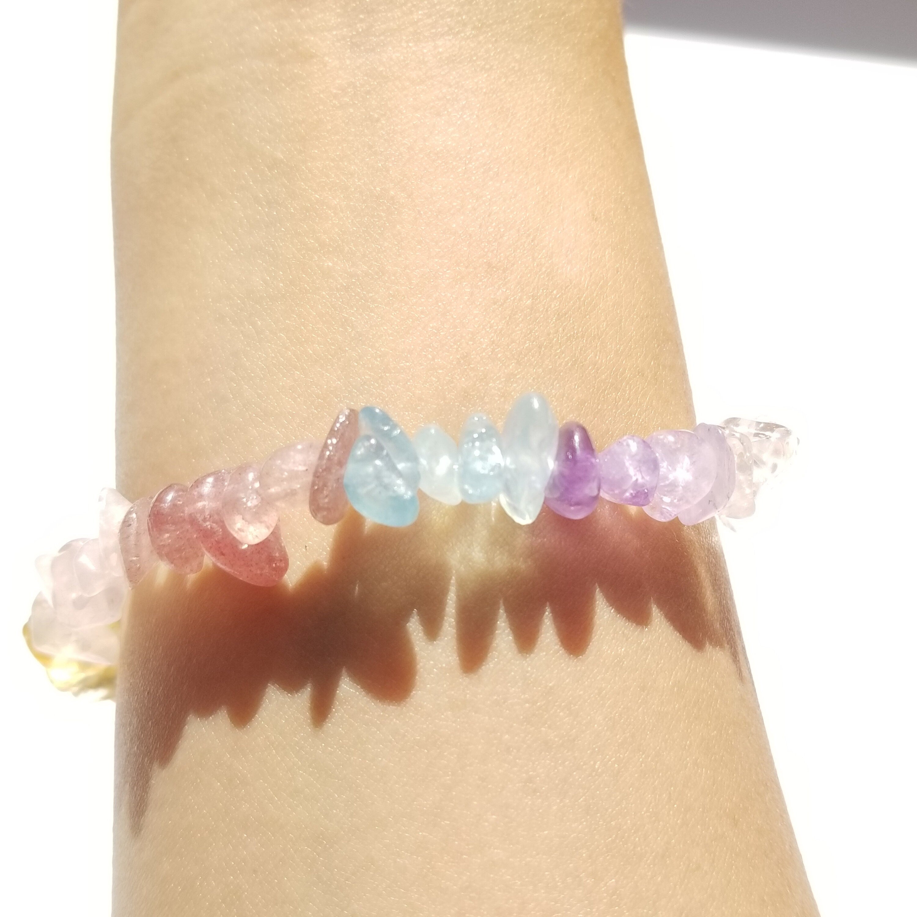 Assorted Crystals Adjustable Chip Bracelet l Energy Infused l Healing Stone l Chakra l Meditation l Multicolor Bracelet l Gift Ideas l Lucky