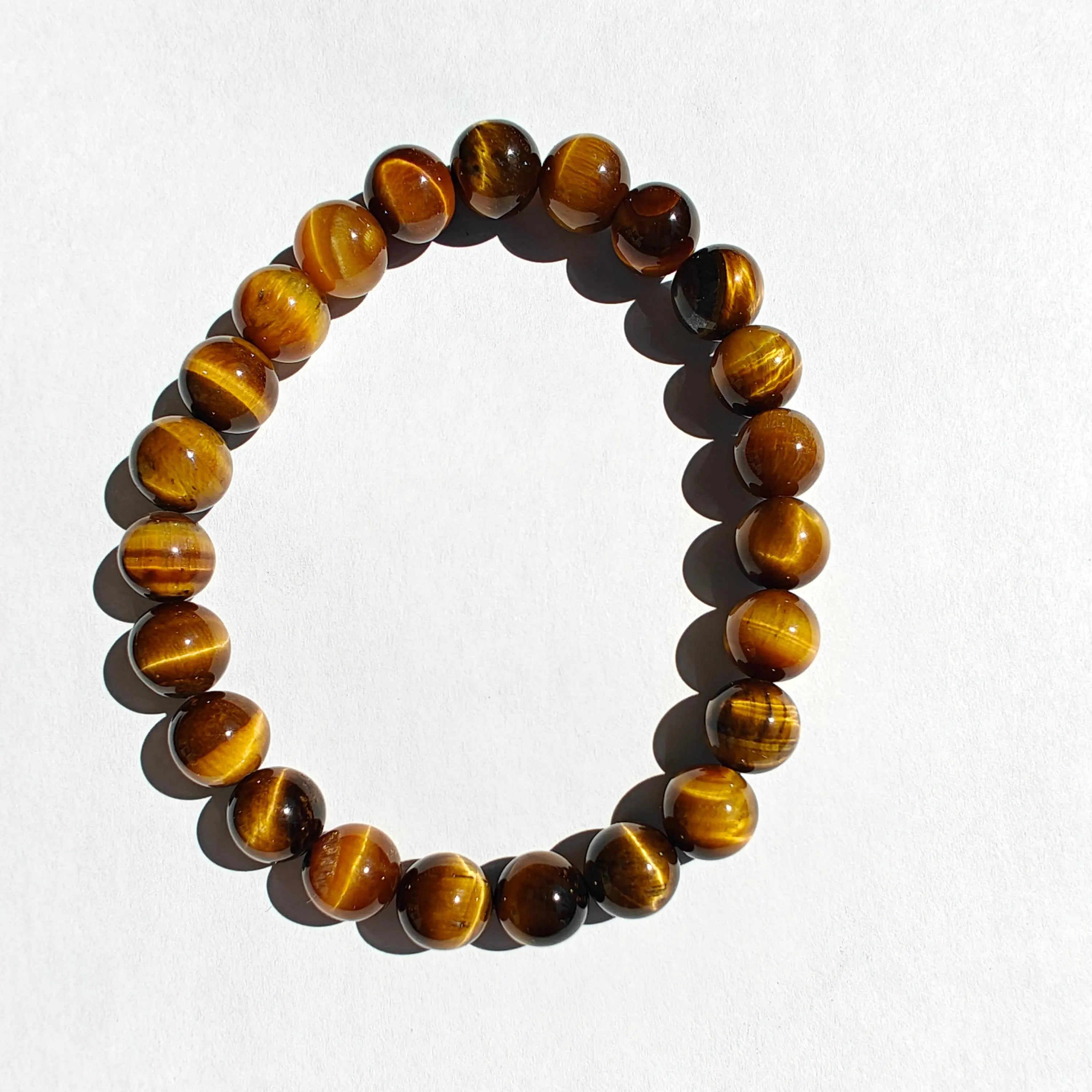 Blue Tiger's Eye Stretchy Bracelet, Handmade Healing Stone