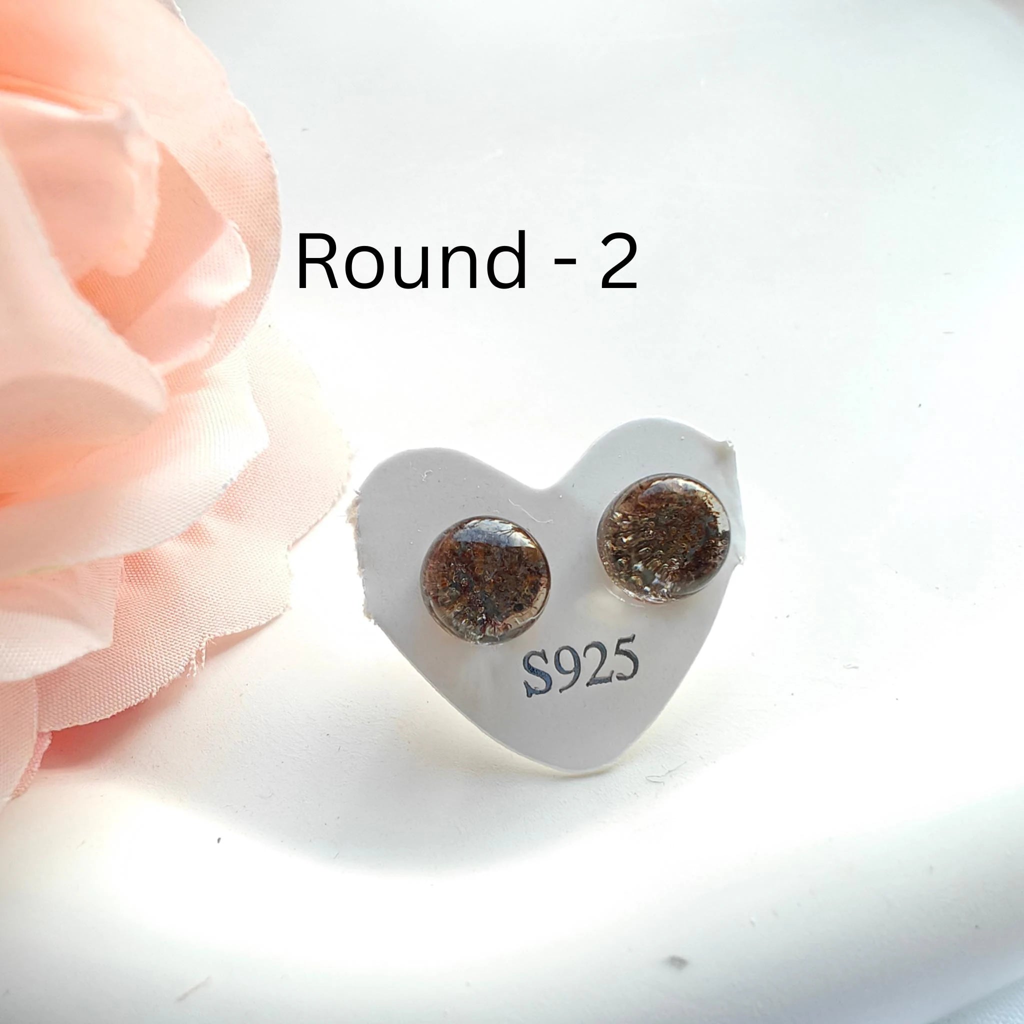 Garden Quartz Stud Earrings Sterling Silver | Natural Lodolite Quartz Studs | Hypoallergenic S925 Silver Earrings