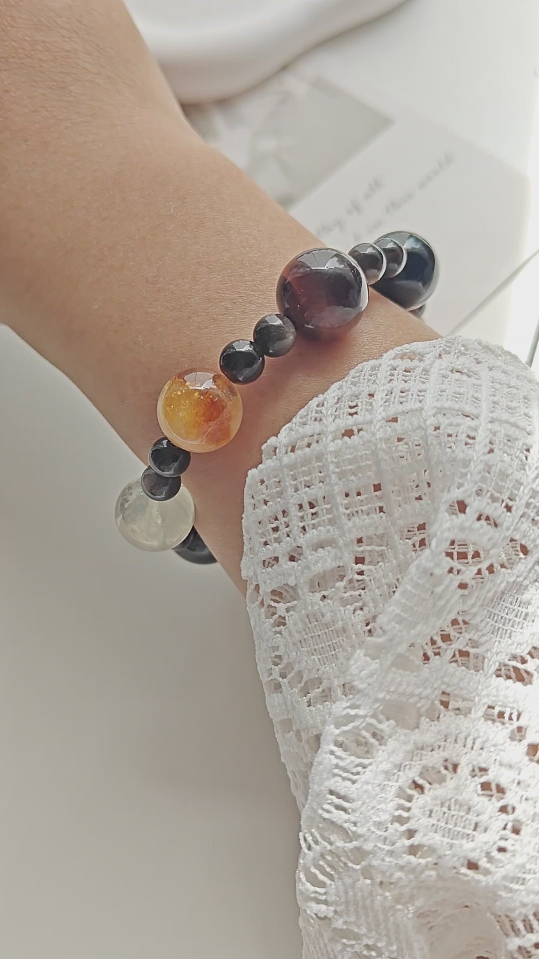 Assorted Galaxy Gemstone Bracelet – Planet-Inspired Natural Crystal Bracelet