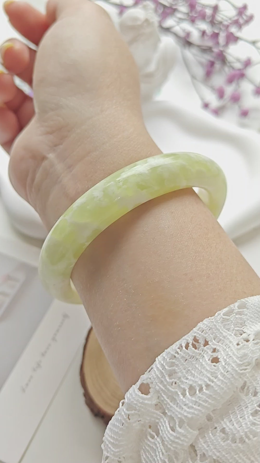 Natural Xiu Jade Bangle | 61.7mm Jade Bracelet | Jade Jewelry