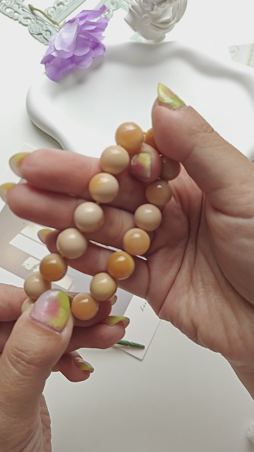 Burmese Huanglong Jade Bracelet – Natural Gemstone Beaded Bracelet
